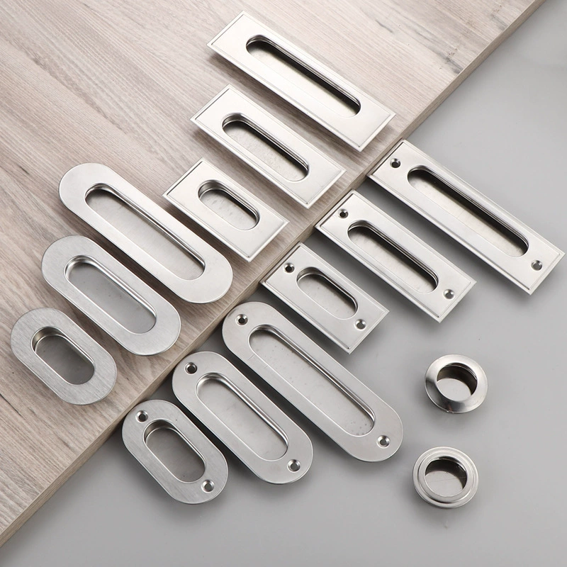 Нержавеющая сталь скрытая пряжка ручка ящик шкафа шкаф скрытая раздвижная дверь темная ручка встраиваемая дверь