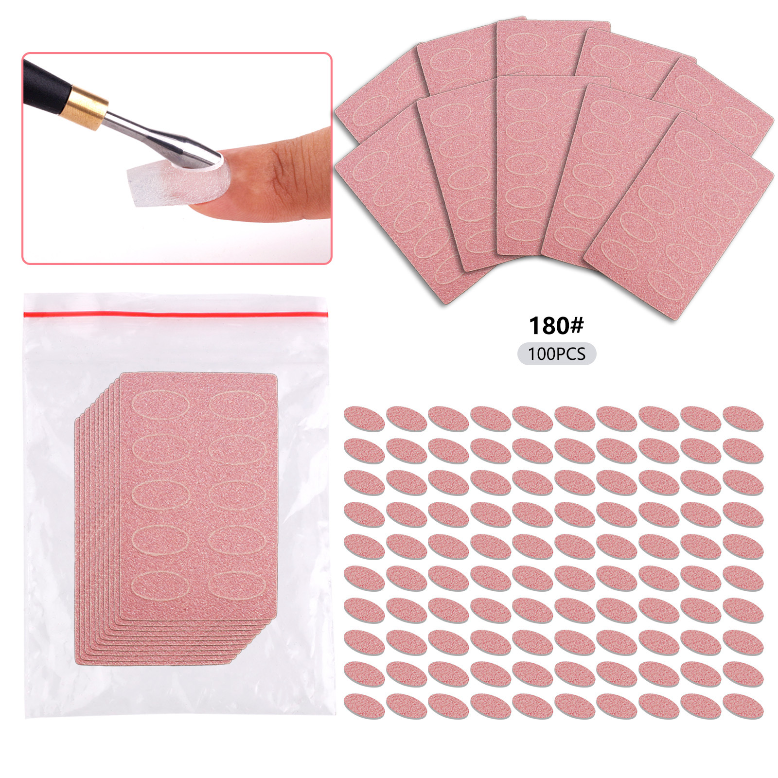 Transfronterizo nueva manicura de doble cabeza de acero Bevel empuje grande de acero inoxidable redondo curvado boca peeling herramienta removedor de uñas image 27