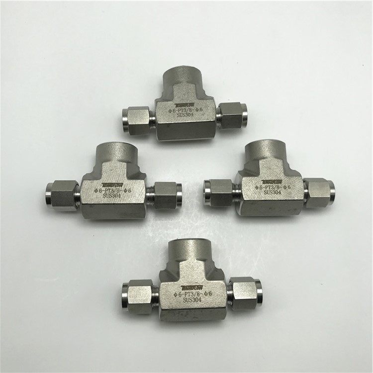 TENHEFLOW 卡套外螺纹直通接头精加工对丝接头CM2208  NPT 1