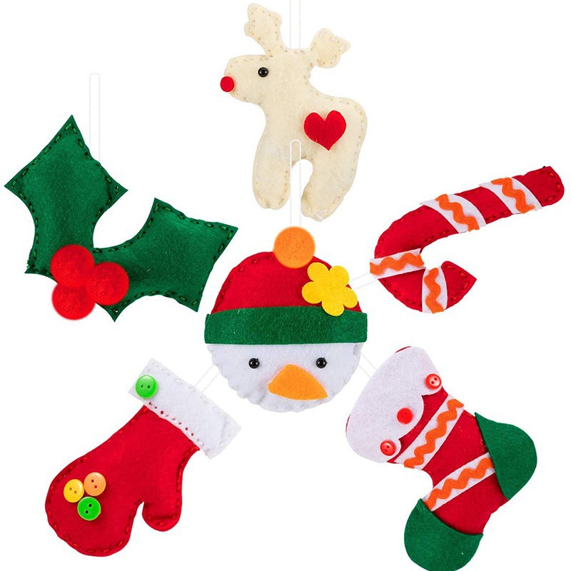 Children's Christmas decorations, ornaments, dolls, DIY craft kits, educational and creative crafts