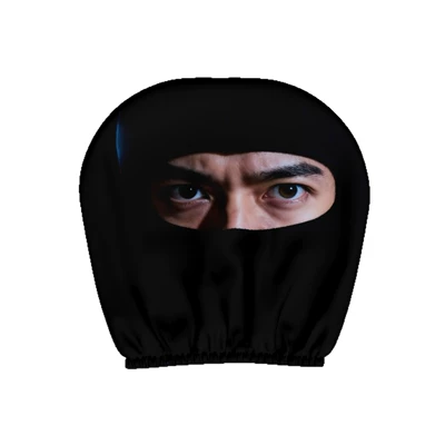 Headrest Cover with a Cold Mask Print: Universal seat cover