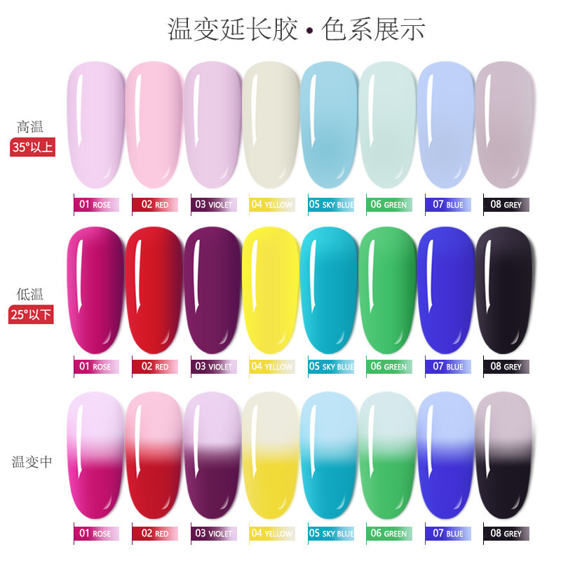 Explosión transfronteriza 15ML manicuría temperatura cristal extensión pegamento de uñas extensión rápida pegamento de cristal sólido sin papel