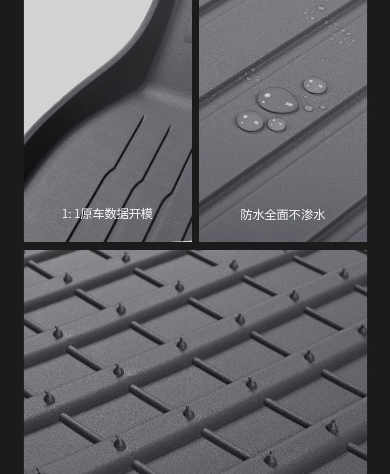 Suitable for Tesla's New Model Yl/Y/3 Floor Mats, Maternity-Grade Tpe Car Full-Cover Floor Mats, Car Interior