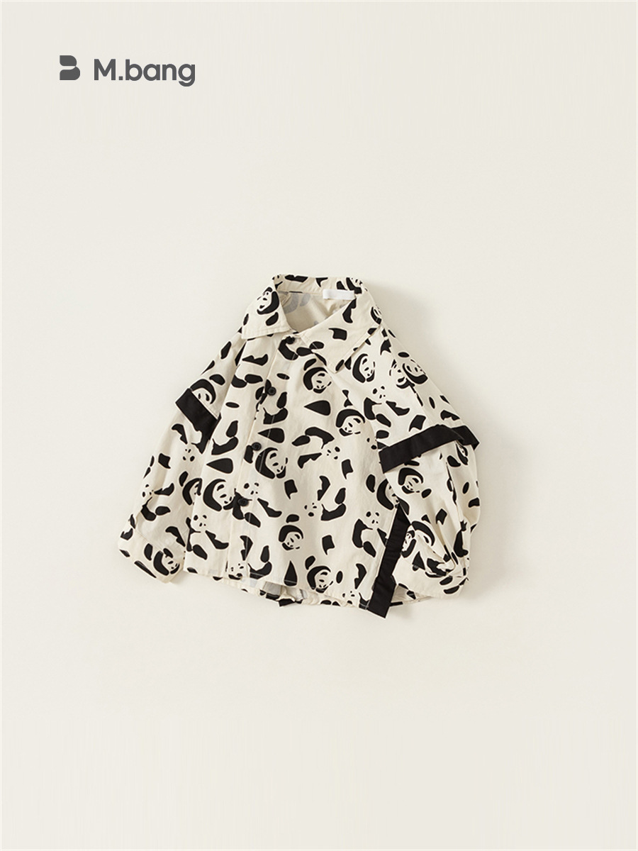 Babycity ropa de abrigo para niños camisa de los niños de algodón Panda Personalidad camisa de manga larga CY83025