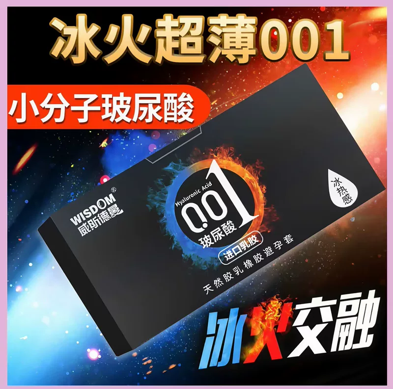 Презерватив Westman 001 «Лёд и Пламя» мелкомолекулярный ультратонкий нулевое ощущение длительно скользящий с гиалуроновой кислотой