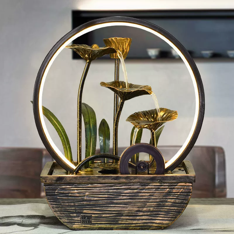 Колесо фэн-шуй для привлечения богатства, текущая вода для создания богатства, подарок на открытие, шар для переноса в помещении/офис