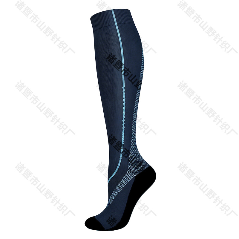Más de 200 modelos de calcetines deportivos de compresión de nailon 200N para mujer, ideales para saltar la cuerda y correr, y calcetines de compresión elásticos largos para hombre.