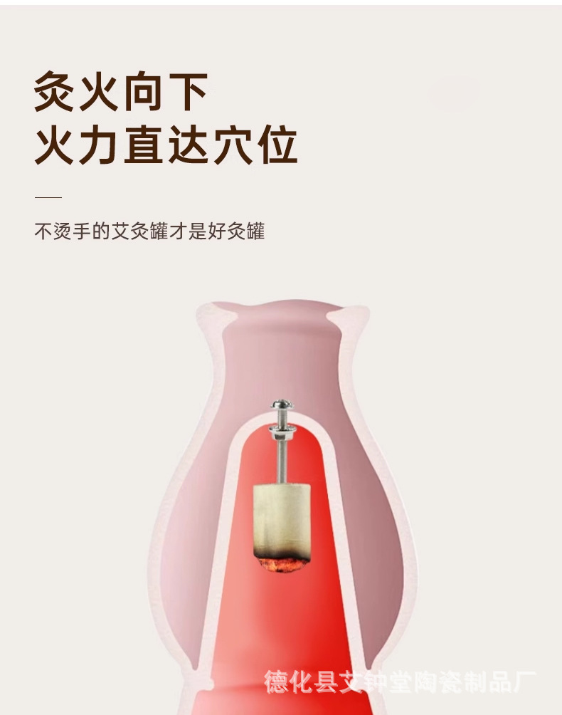 Ceramic Moxibustion Jar with Cloth Cover Portable Ai Jiu Warming Tool for Home and Spa Use White Single Jar key features