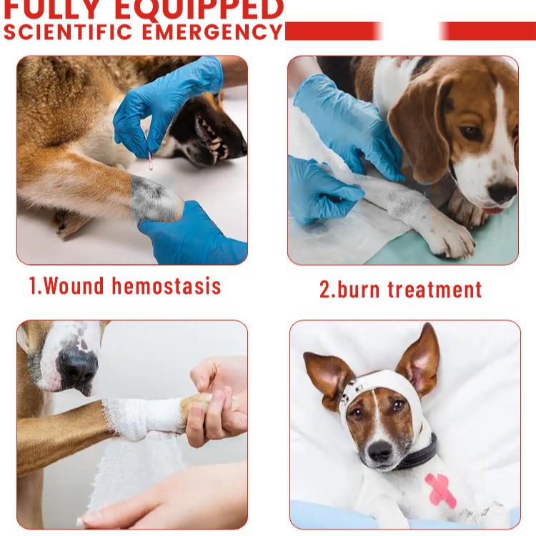 EHBO-set voor huisdieren (katten en honden), opbergtas voor wondverzorging, buitengebruik_voghion.com