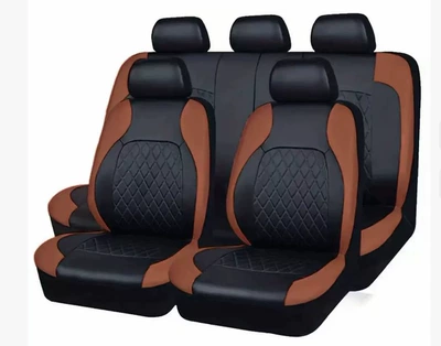 Universal seat cover, 065# foreign trade universal - brown-nine-piece-set-universal