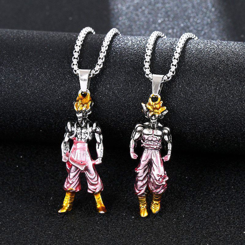 Anime New Hot-Selling Personalized Pendant Men's Niche Design High-End Necklace Accessories Cartoon Titanium Steel Necklace for Women