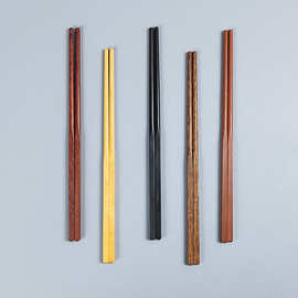红木筷子家用黑檀木鸡翅木筷子25cm成人用中华筷餐具实木筷刻字