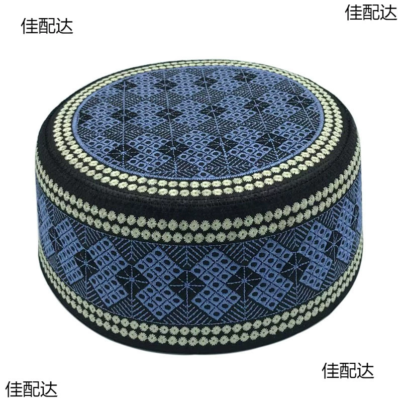 Мужская шляпа-часовня Характеристики Повседневная шляпа-часовня Мужская круглая шляпа Saudi Hui плоская верхняя вышивка с круглым краем