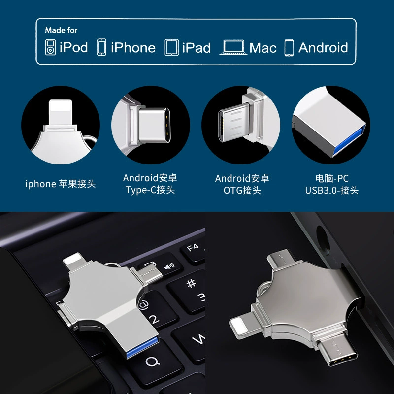 Универсальная мобильная USB-флешка, высокоскоростное хранение, 128Г, 512Г, 256Г