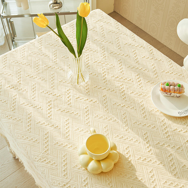 Francés crema vientos de encaje toal de mesa de té toal de mesa de mesa japonés de alta calidad toal de mesa redonda para el hogar toal de mesa