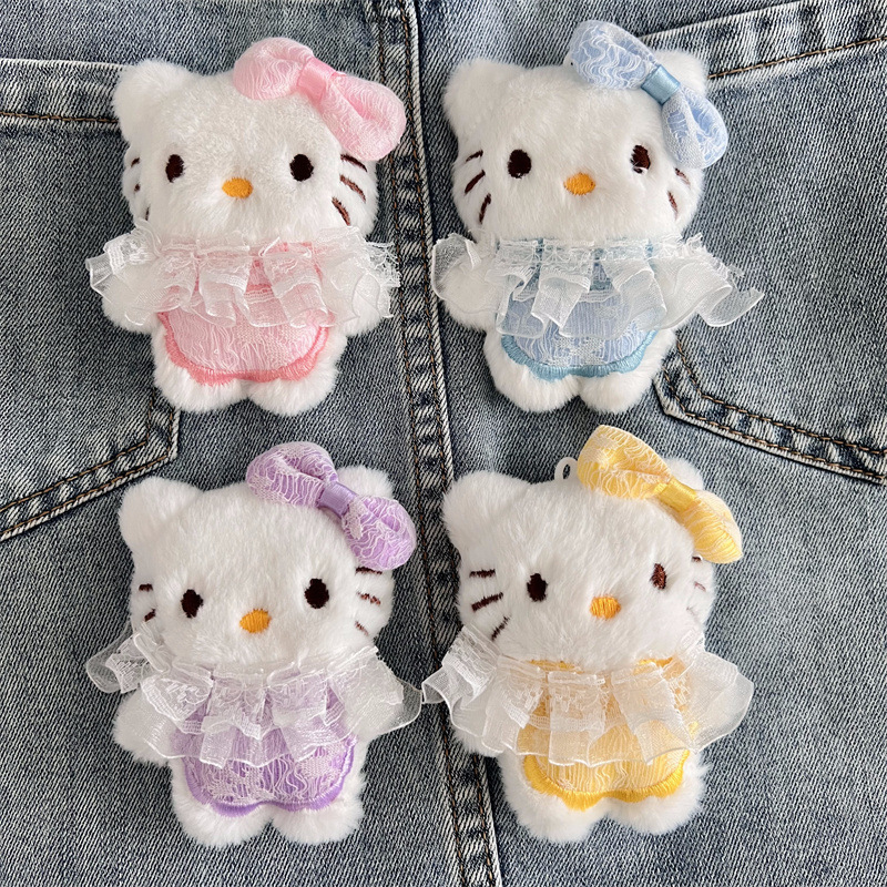 蕾丝裙子hellokitty毛绒公仔配件卡通玩偶胸针挂件diy包装饰辅料|undefined