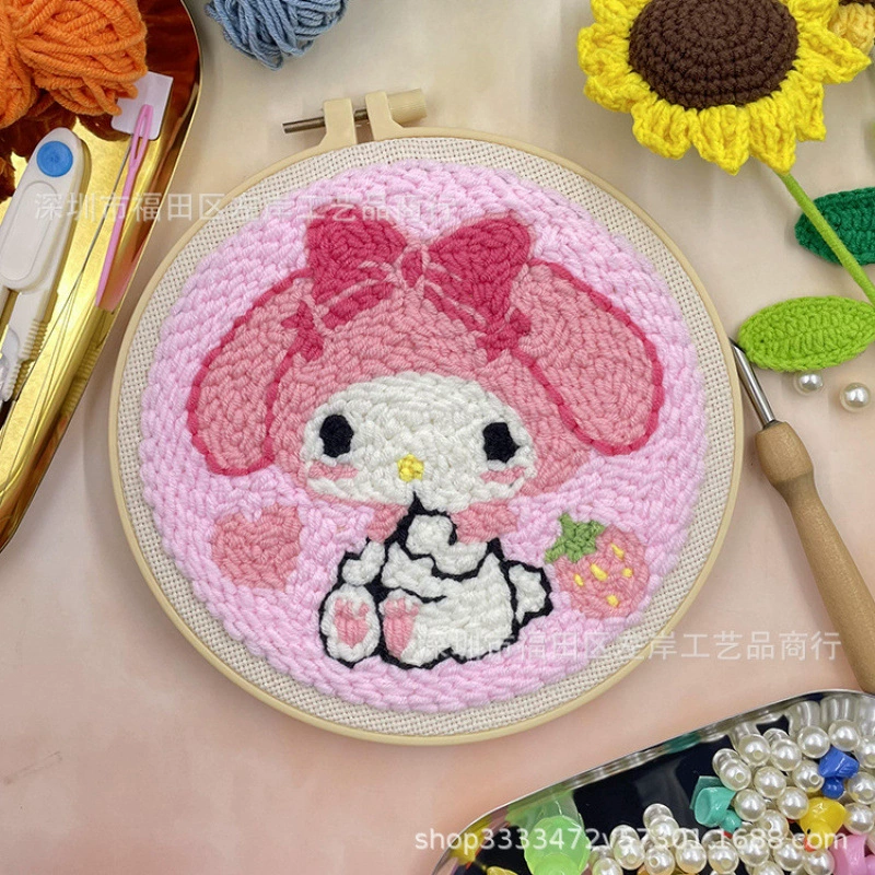 Новый набор материалов для DIY вышивки игла П poke embroidery материал сумка Punch Needle & Rug Punch игла для вышивания крестом клиент,