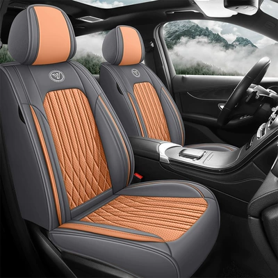 Foreign Trade Cross-Border Full Leather Ice Silk Car Seat Cover Car Seat Cushion Universal Four-Season Car Seat Cover Car Seat Cushion