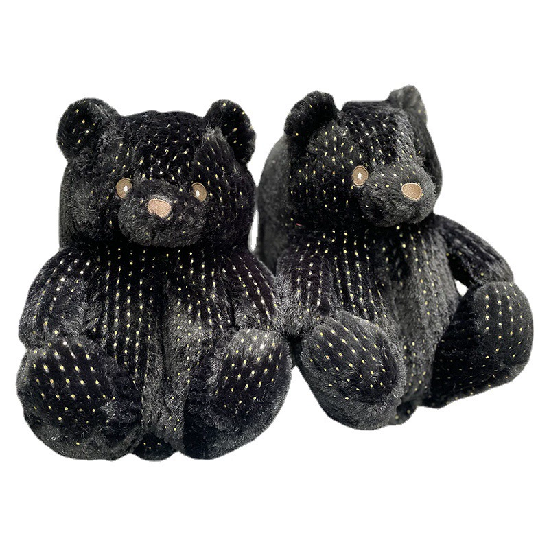 Спортивные тапочки Spot Teddy Bear Slippers, тапочка Медвежонок, пол Floor Plush Deep Cotton Warm Shoes