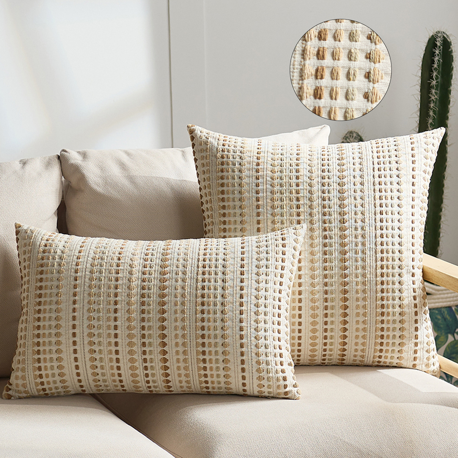 130g Weight Sofa Covers Home Textiles & Decor Type Polyester Material Stripe Pattern Simple Style Style Multicolor Color Simple Style Stripe Polyester Sofa Covers Couch & Sofa Decor 6