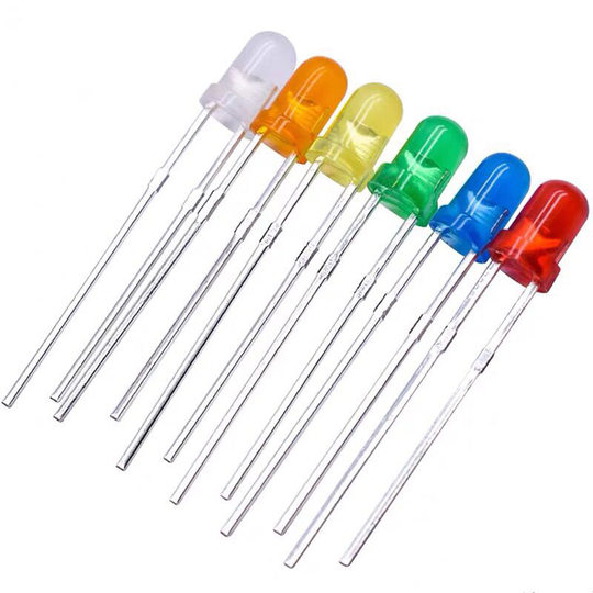 f3mm round head straight plug lamp beads led indicator light rgb colorful two-color bright luminous diode factory wholesale