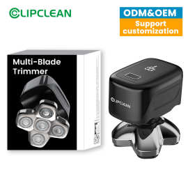 跨境全身水洗IPX7电动男士理发器磁吸多刀头家用自助刮光头剃毛器