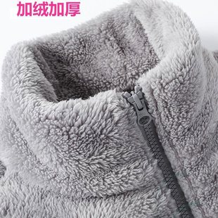 Fleece Tops for Women, Double-Sided Coral Fleece Jackets, Thickeneded Warm Fleece Jackets, Men's Sweatshirts, Autumn and Winter Polar Fleece Fleece-Lined Trendy