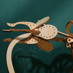 3D立體拼圖機械蝴蝶仿真立體模型擺件 益智類木質拼圖兒童早教玩