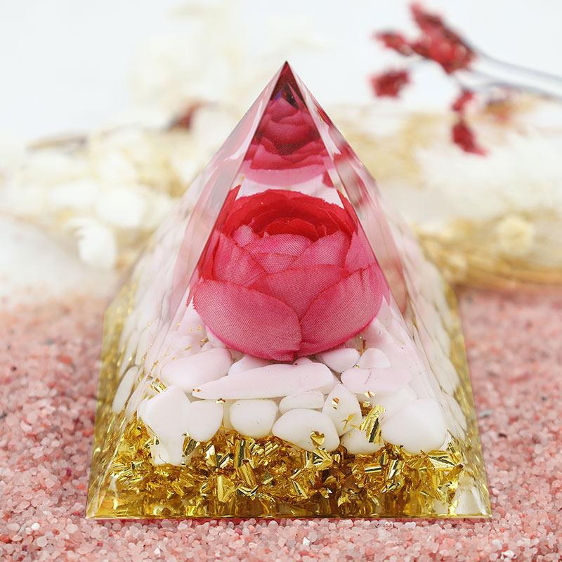 Cross-border foreign trade explosions Buddha Pyramid Crystal gravel resin home desktop handmade ornaments c9