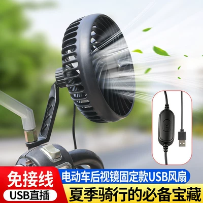 Fan Rearview Mirror Mount USB