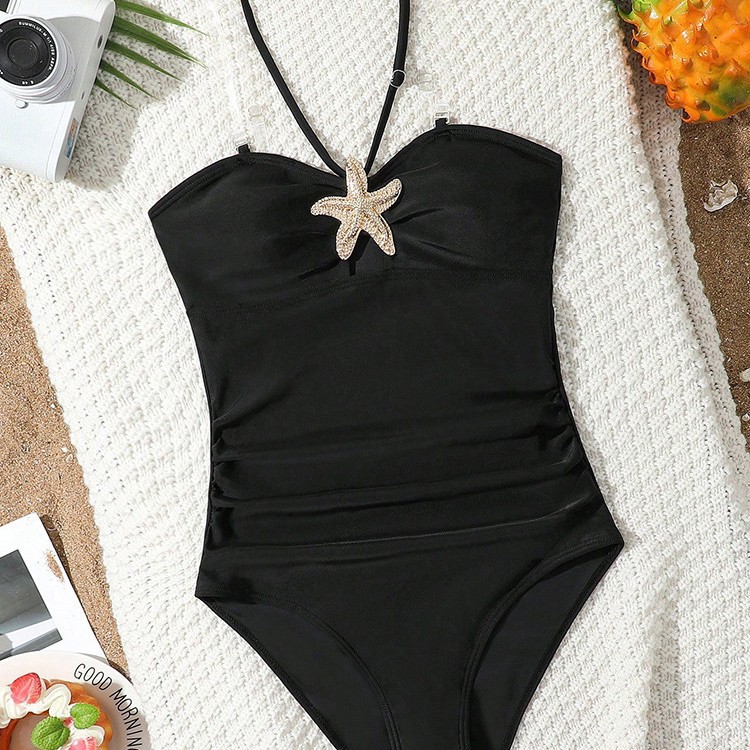 2026 New Amazon European and American Children's Swimwear for Girls, Cute Beach Bikini, One-Piece Swimsuit for Older Girls