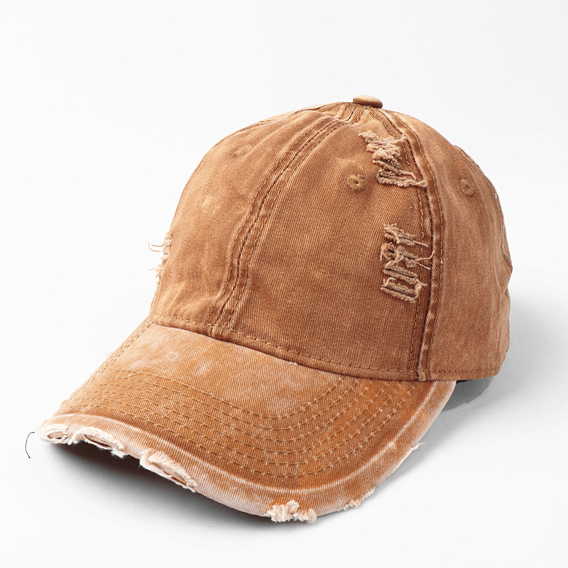 Curved Eaves Rim Unisex Retro Solid Color Curved Eaves Baseball Cap