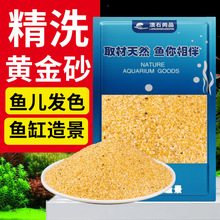精洗黄金沙南美三湖鼠鱼底沙细河沙天然化妆沙水草砂鱼缸造景底沙