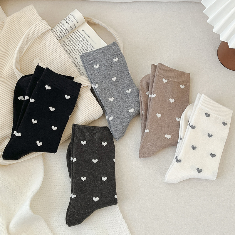 Nuevas calcetines de mujer de primavera y otoño, estilo japonés y coreano de moda, calcetines de lana, calcetines de lana