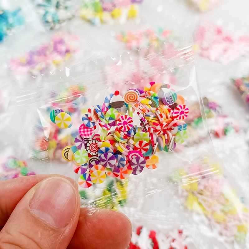 Soft Pottery Slice 3g Cake Soft Pottery Slice 5MM Small Bag Goo Card Accessories Sugar Grain Simulation Slice Mixed Soft Pottery Slice