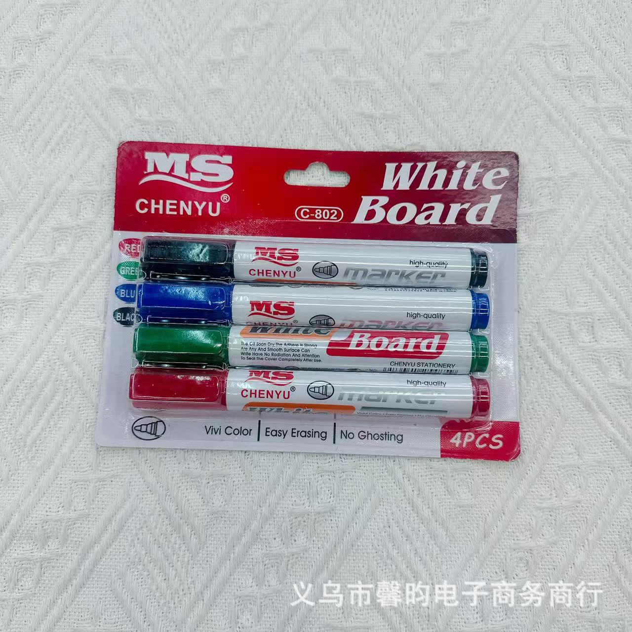 Bolígrafo borrable de pizarra con conjunto de bolígrafo flotante de pizarra borrable de escritorio 3 + 1 comercio exterior mejores ventas