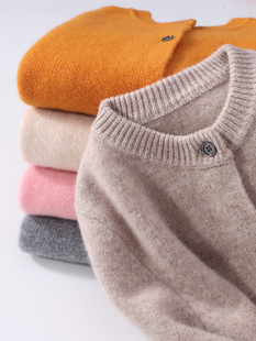Демисезонный детский шерстяной цветной кардиган для мальчиков для девочек, удерживающий тепло милый свитер, круглый воротник, увеличенная толщина
