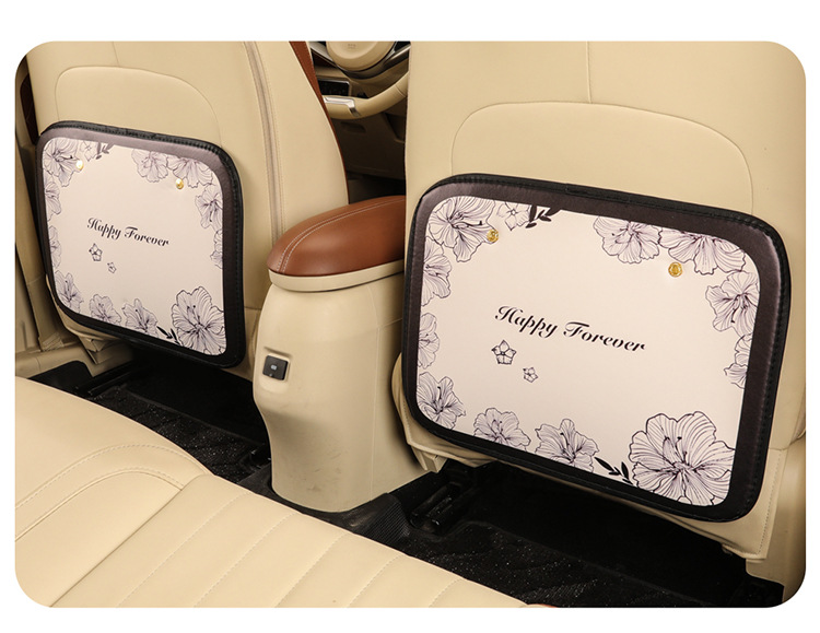 Pearl Camellia General Motors Anti-kick Pad Universal Rear Seat Back Anti-dirty Pad Car Seat Protection Pad