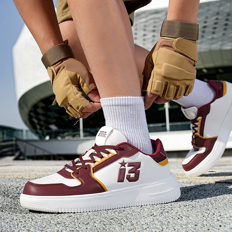 Iverson Men's Leather Panel Shoes 2025 New White Student Comfortable Sports Fashion Casual Shoes Men's Style