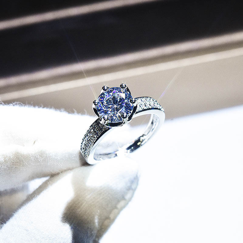 Amerikaanse Moissanite Diamant Dames 2 Karaat Plating PT950 Koppel Aanzoek Trouwring_voghion.com