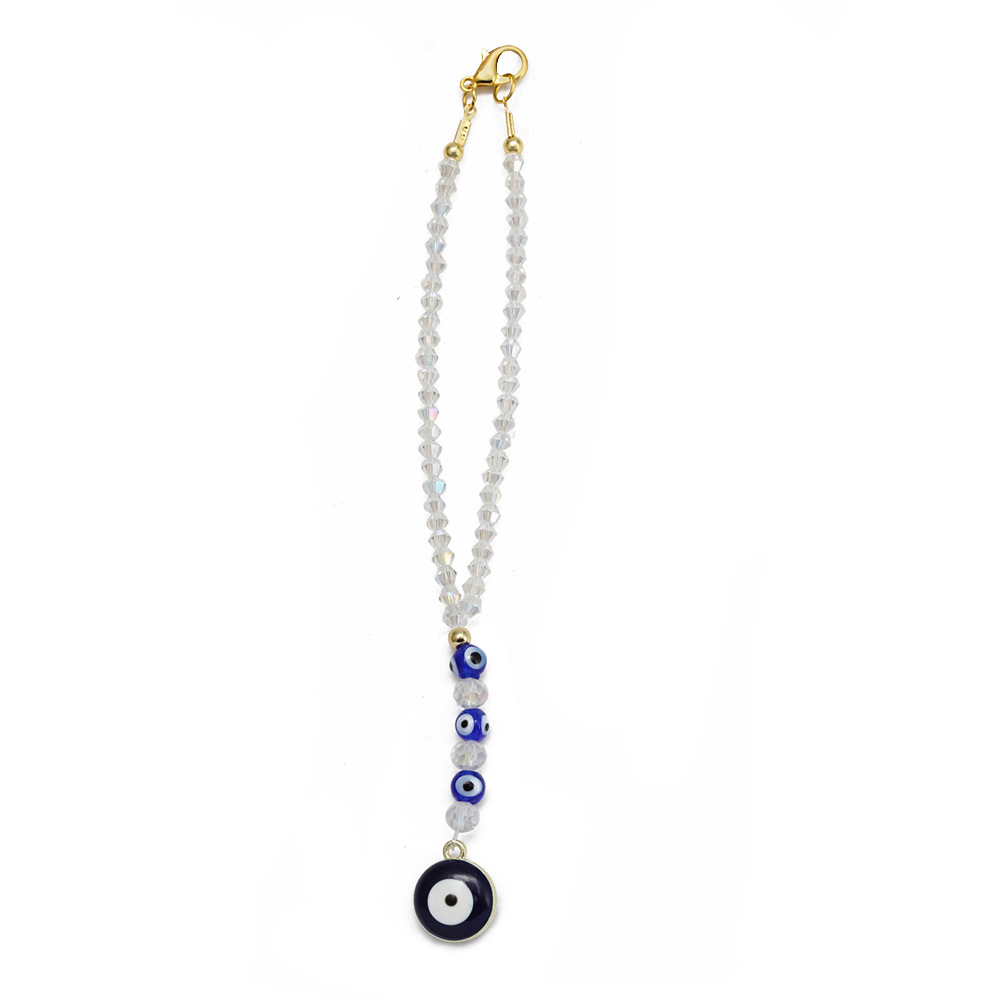 12g Weight Mobile Phone Chain Classification Simple Style Heart Shape Eye Metal Enamel Mobile Phone Chain