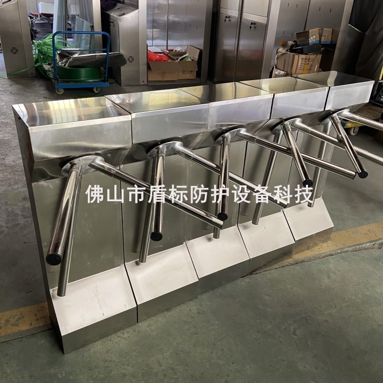 供应不锈钢三叉旋转门 工地入口三棍闸 单向三辊闸 超市三竿闸门