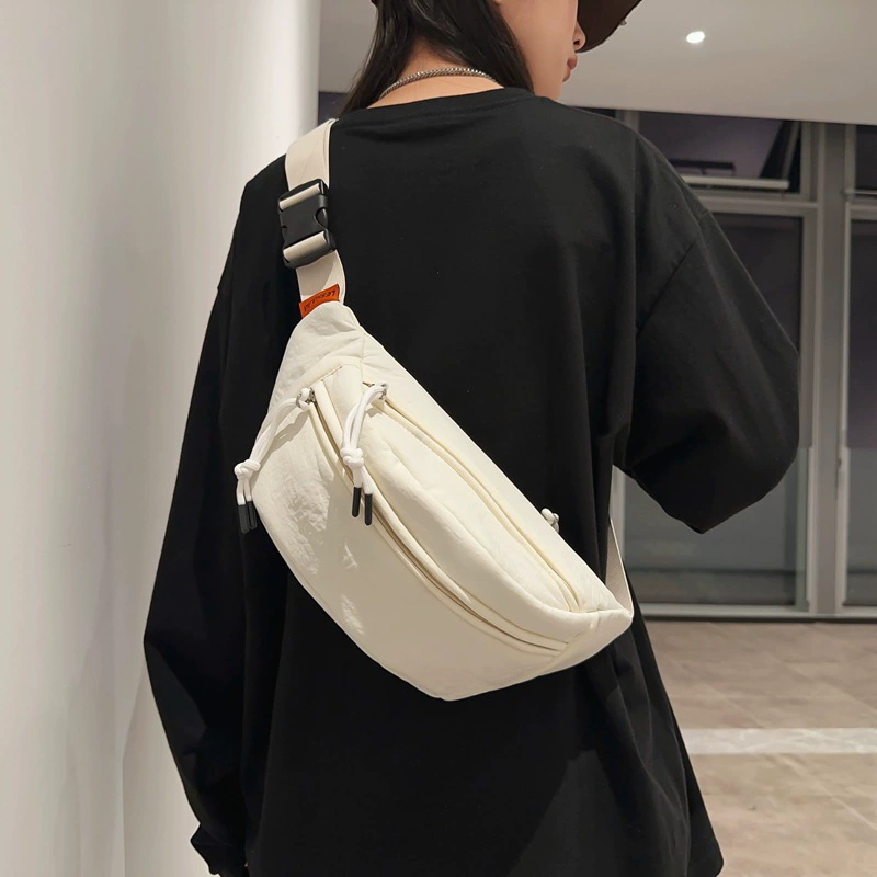 Сумка через плечо (chest bag) стёганая, демисезонная, мультицвет, универсальный пояс/ремень, 36×10×16 см