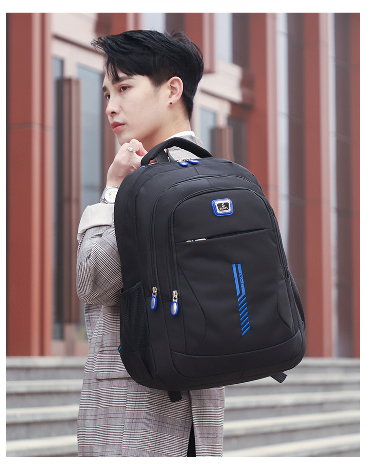 837g Weight Polyester Lining Material Zipper Closure Type Double Shoulder Straps Strap Type Zipper Backpack Bags Type School, Daily Occasion Oxford Cloth Material Waterproof Function School Backpack Backpack Solid Color Pattern All Seasons Season Unisex Gender Classic Style Style Square Shape Large Size Waterproof Solid Color School Daily School Backpack 25