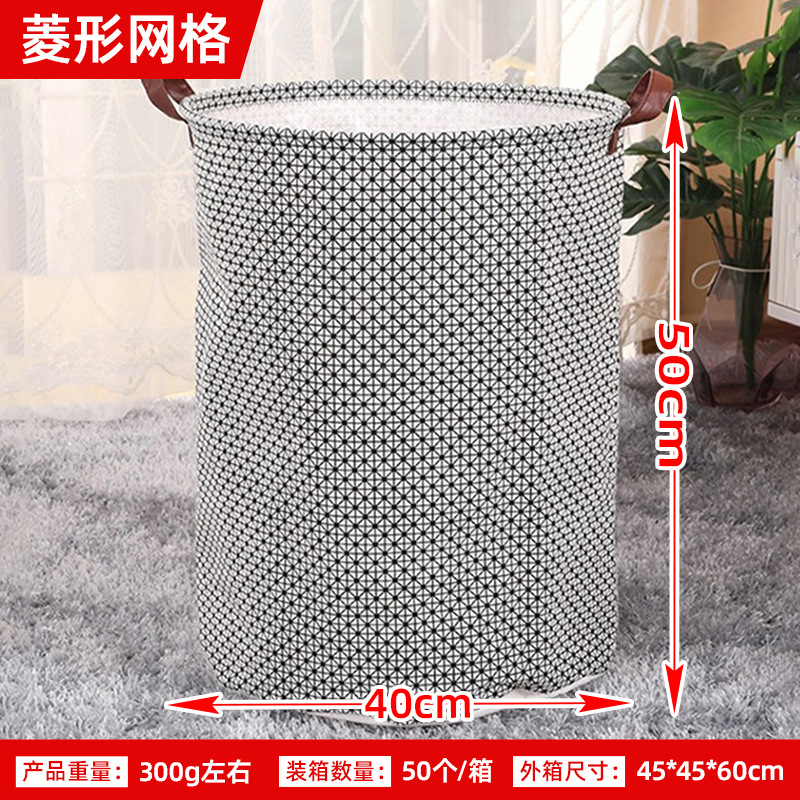 Posta gratuita casera gran cartón plegable tela algodón y lino juguetes caseros almacenamiento barril