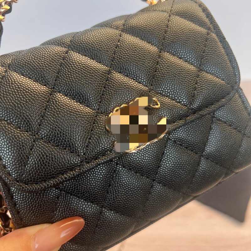 Cc Quilted Chanel-Style Crossbody Bag, Daily Commuter Handbag, Luxury Chain Bag, Small Square Bag, Kelly Bag