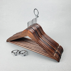 Wholesale solid wood hangers for shopping malls and hotels, adult wooden hangers for men and women, made of maple wood