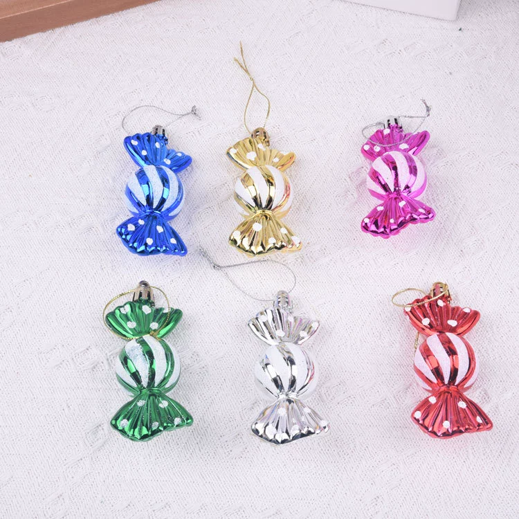 Трансграничные новые гальванические блестящие окрашенные круглые конфеты Рождественская елка украшения Рождественская вечеринка конфеты украшения