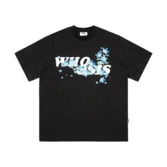WHOOSIS(名前不明) 8ロゴ花柄半袖Tシャツ 夏 アメリカのトレンドブランド カップル 夏 男女兼用