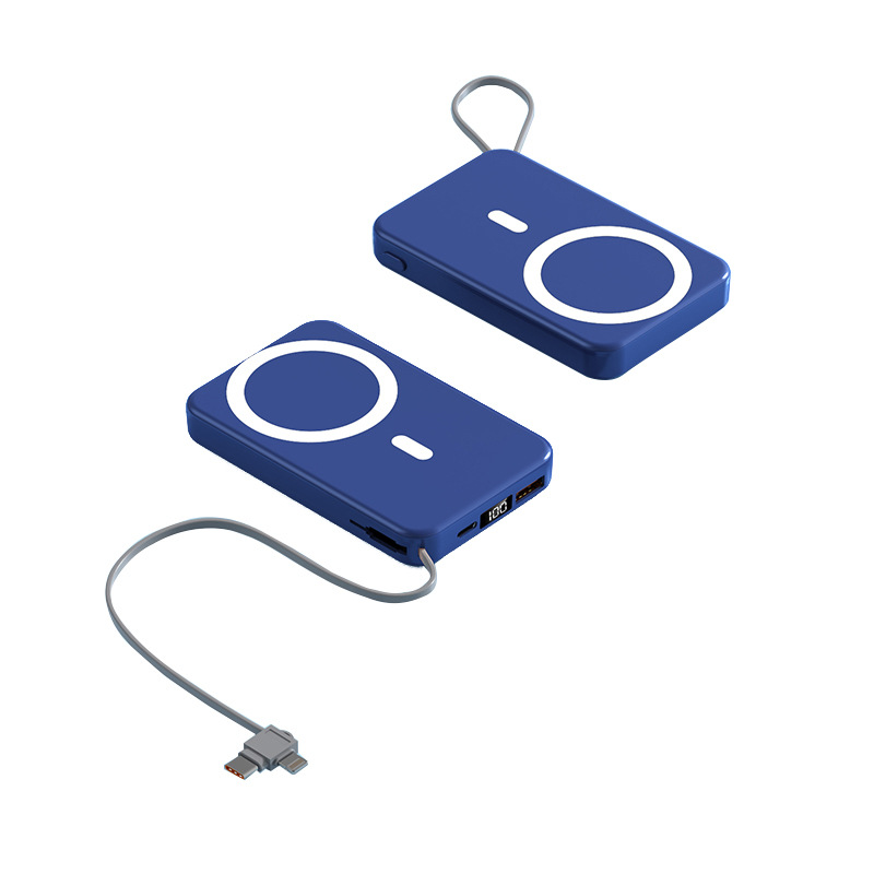 Capacidad grande inalámbrica magnética del banco 10000 mA del poder del magsafe con la fuente de alimentación móvil plegable del soporte 15w